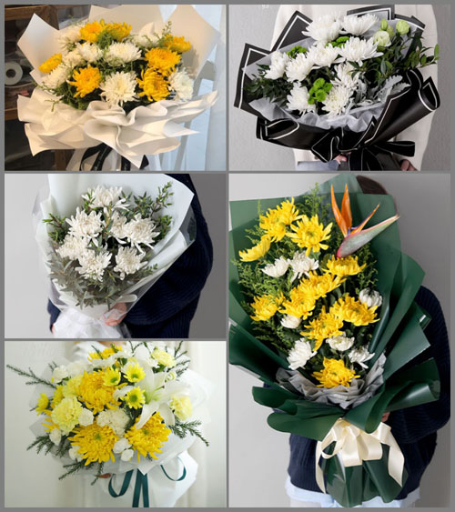 浙江省温州永嘉县碧莲镇后九降村白事花束代送